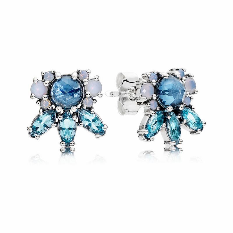 Pandora Patterns of Frost Stud Earrings Sale NZ, Sterling Silver (439028-WHG)